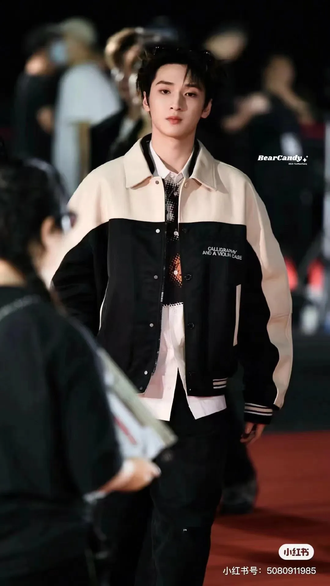 Louis Vuitton/Louis Vuitton 23Fw contrasting color patchwork baseball jacket